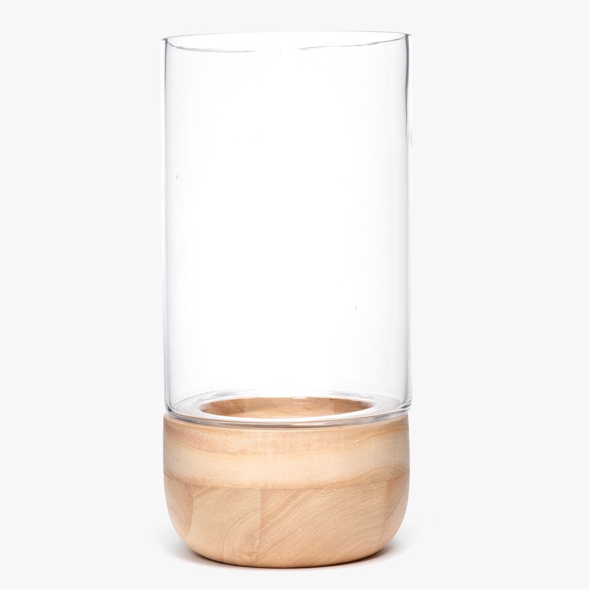 ROBERTA ALLEN - Fanal Farol Lia Vidrio y Madera Adorno Decorativo Roberta Allen