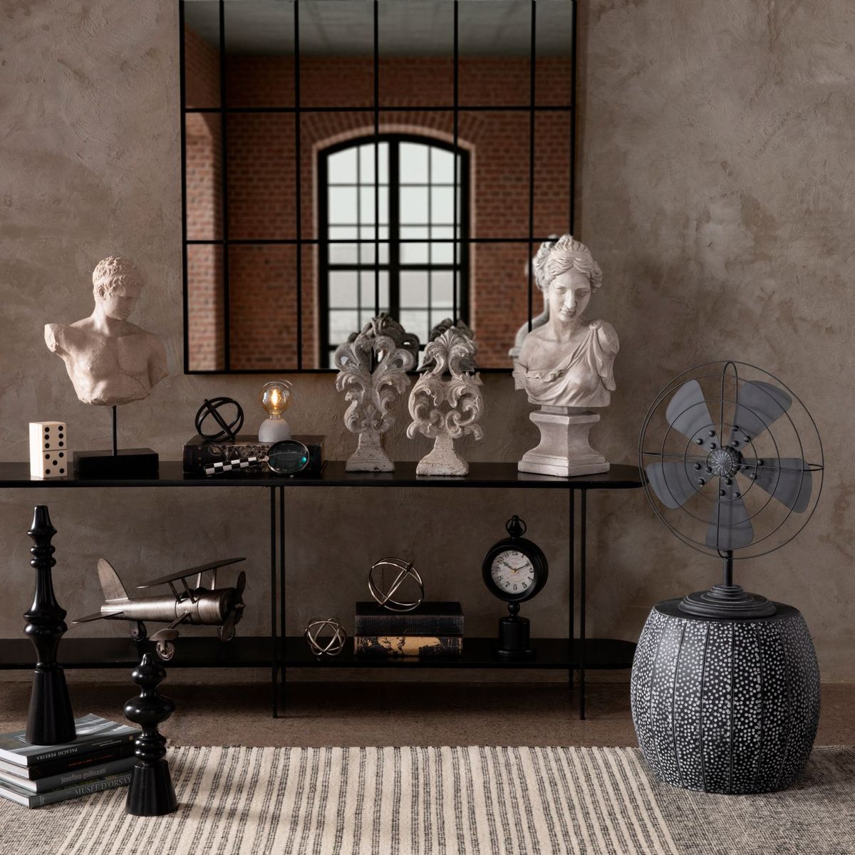 BASEMENT HOME - Escultura Apolo De Piedra 30X54X17 Cm Figura Adorno Decoración Basement Home