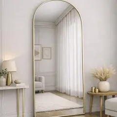 BASEMENT HOME - Espejo Pared De Cuerpo Entero Arco Metal 180X90 cm Decorativo