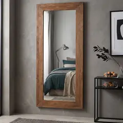BASEMENT HOME - Espejo Decorativo Pared De Cuerpo Entero 180X80 Cm Madera