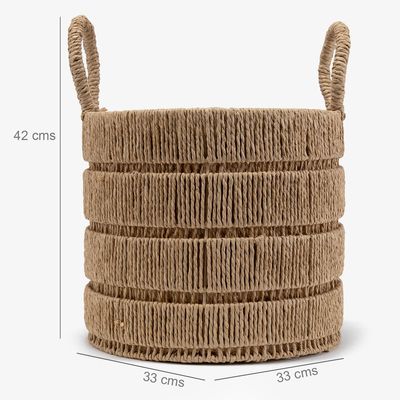Imagen 2 del producto Canasto Fibra Natural Adorno Decoración