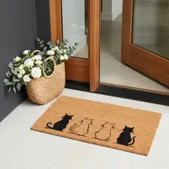MICA - Limpiape Tapete Gatos 40X70 Cm Interior Y Exterior Decorativo