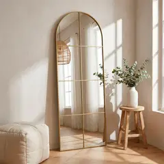 BASEMENT HOME - Espejo De Pared Ventana 60X170 cm Marco Metálico Decorativo