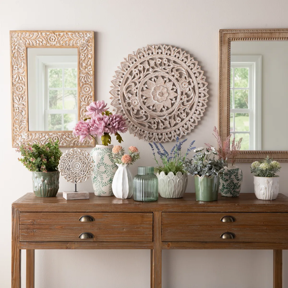 ROBERTA ALLEN - Cuadro De Pared Flor 60 Cm Decoración Hogar Roberta Allen
