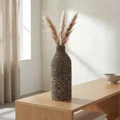BASEMENT HOME - Jarrón Florero Rush Fribra Adorno Decoración