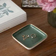 ROBERTA ALLEN - Plato Verde 10X10 Cm Adorno Decoración