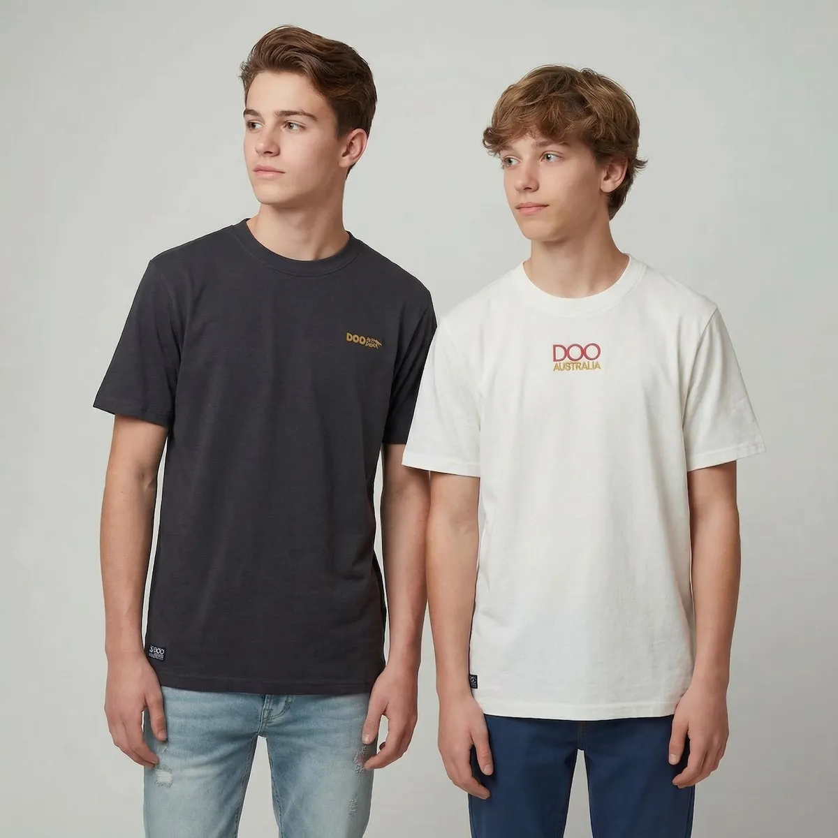 DOO AUSTRALIA - Pack de 2 Poleras Manga Corta Algodón Niño Doo Australia