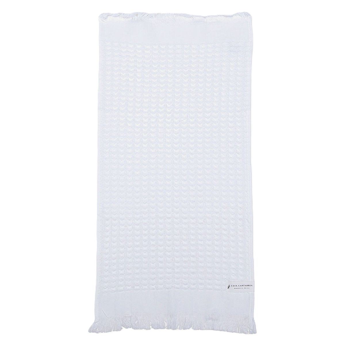 CASA CANTABRIA - Set 2 Toallas Waffle Blanco 30X50 Cm Casa Cantabria