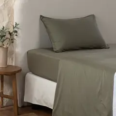 CASA CANTABRIA - Juego De Sábanas 100% Algodón 300 Hilos Lisa Sateen