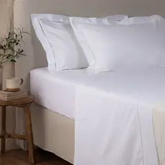 CASA CANTABRIA - Juego De Sábanas Algodón Bordada Estela