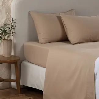 CASA CANTABRIA - Juego De Sábanas 100% Algodón 300 Hilos Lisa Sateen