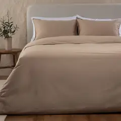 CASA CANTABRIA - Funda Plumón Sateen Beige 2 Plazas