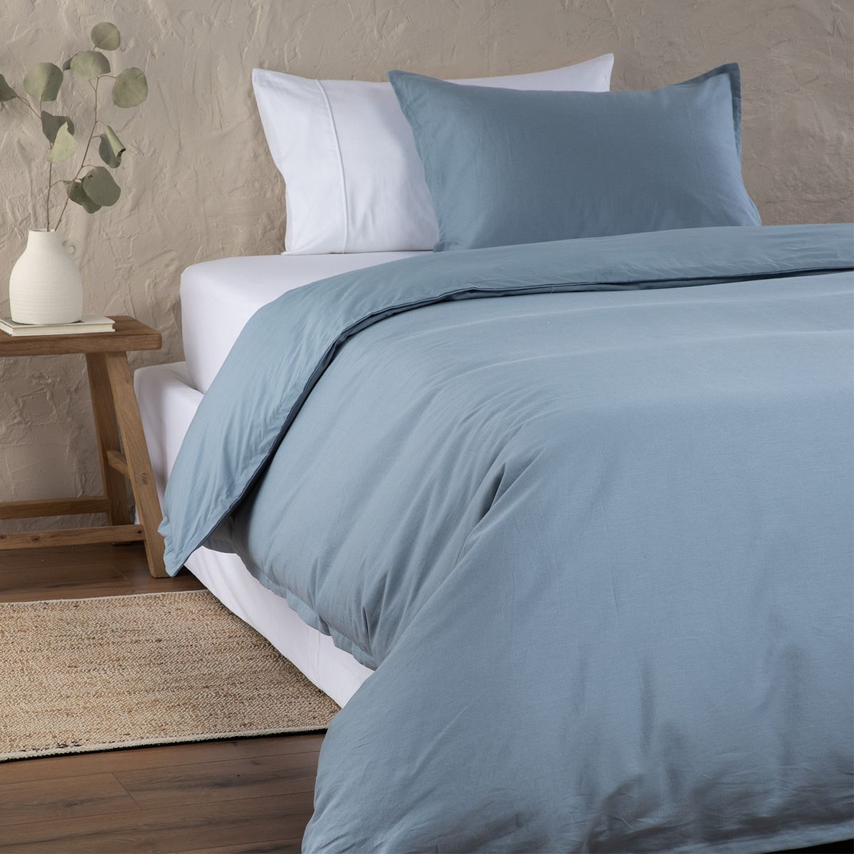 BASEMENT HOME - Funda Plumón Lino Con Fundas De Almohada Basement Home