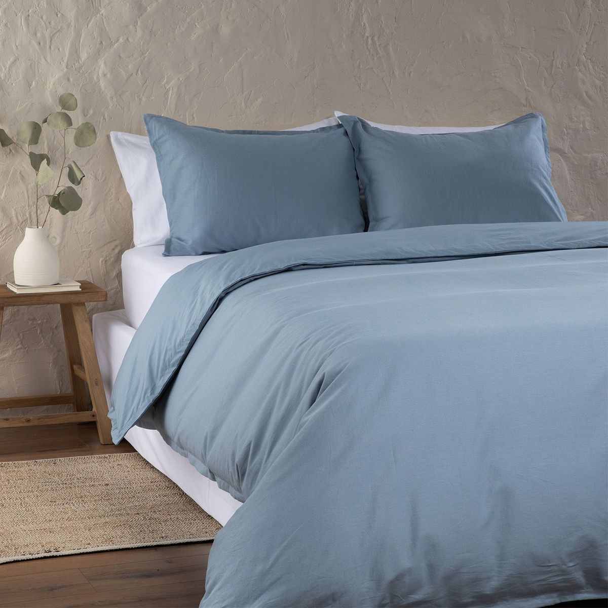 BASEMENT HOME - Funda Plumón Lino Con Fundas De Almohada Basement Home