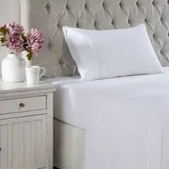 TEXTIL VIÑA - Juego De Sábanas Blanca 1.5 Plazas