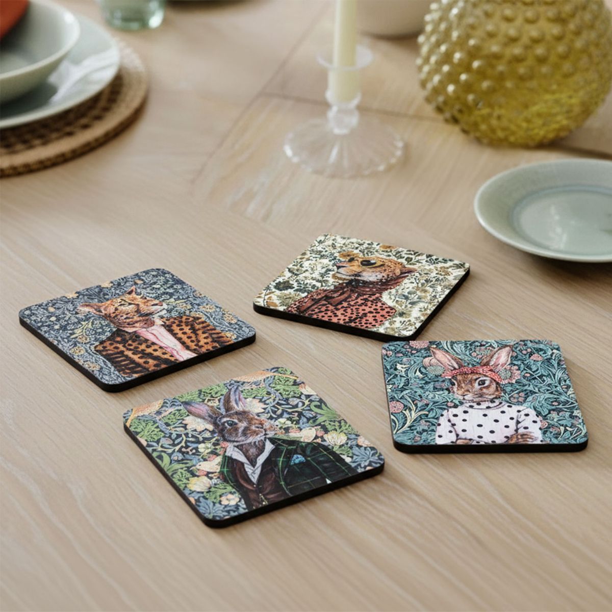 ROBERTA ALLEN - Set 4 Posavasos 10 cm Market Wonder Roberta Allen