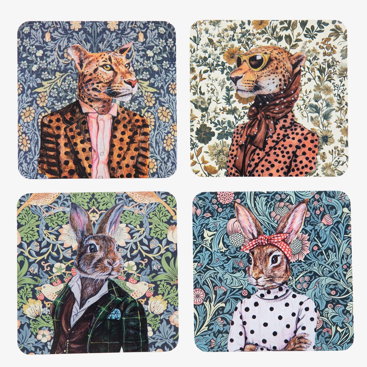 ROBERTA ALLEN - Set 4 Posavasos 10 cm Market Wonder Roberta Allen