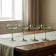 BASEMENT HOME - Set 4 Copas Champagne 550 Ml De Vidrio Smoky