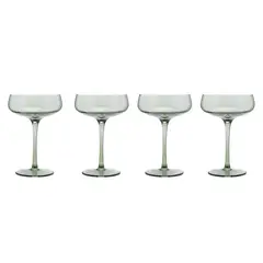 BASEMENT HOME - Set 4 Copas Champagne 550 Ml De Vidrio Smoky