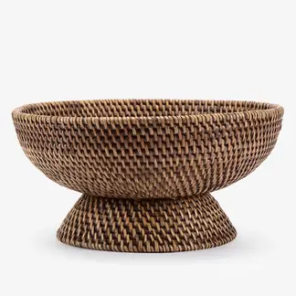 CASA CANTABRIA - Frutero Rattan Brown 33X17Cm