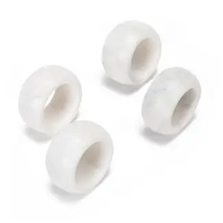 CASA CANTABRIA - Set 4 Anillos Servilleta Marble White
