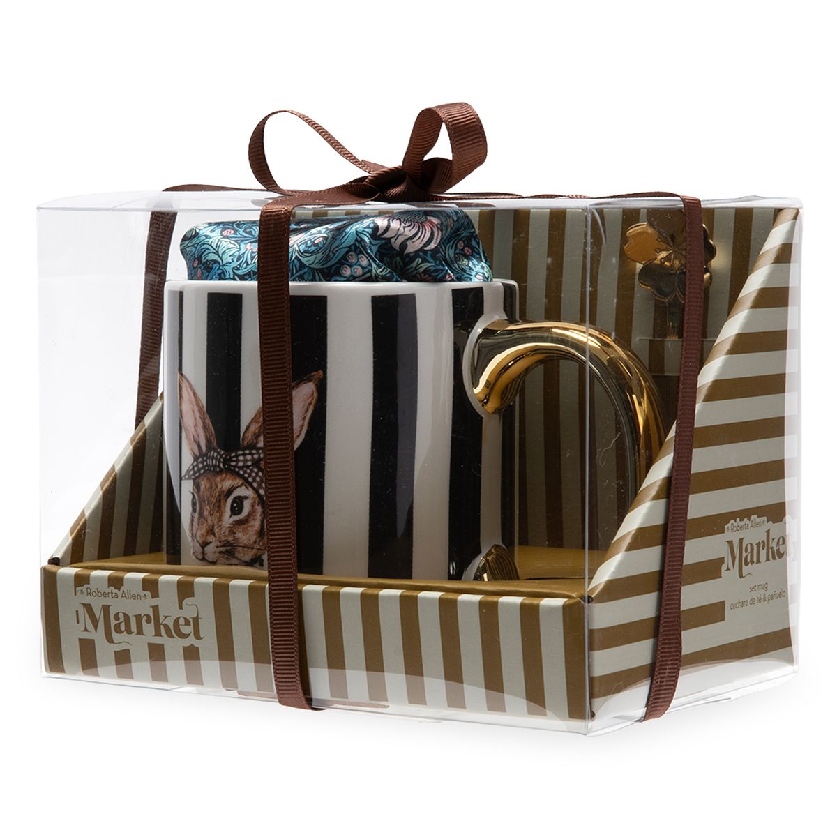 ROBERTA ALLEN - Set Mug 570 Ml + Cuchara + Pañuelo Market Wonder Roberta Allen