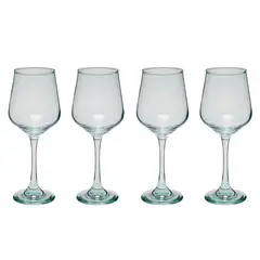 MICA - Set 4 Copas Vidrio Turquesa 250 Ml Joy Color Play