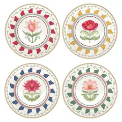 undefined - Set 4 Platos De Postre En Caja De Regalo Flowery Easylife