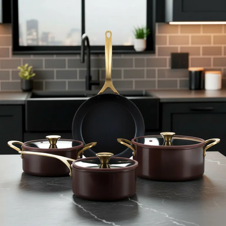 WURDEN Batería de Cocina 7 Piezas Antiadherente Boston
