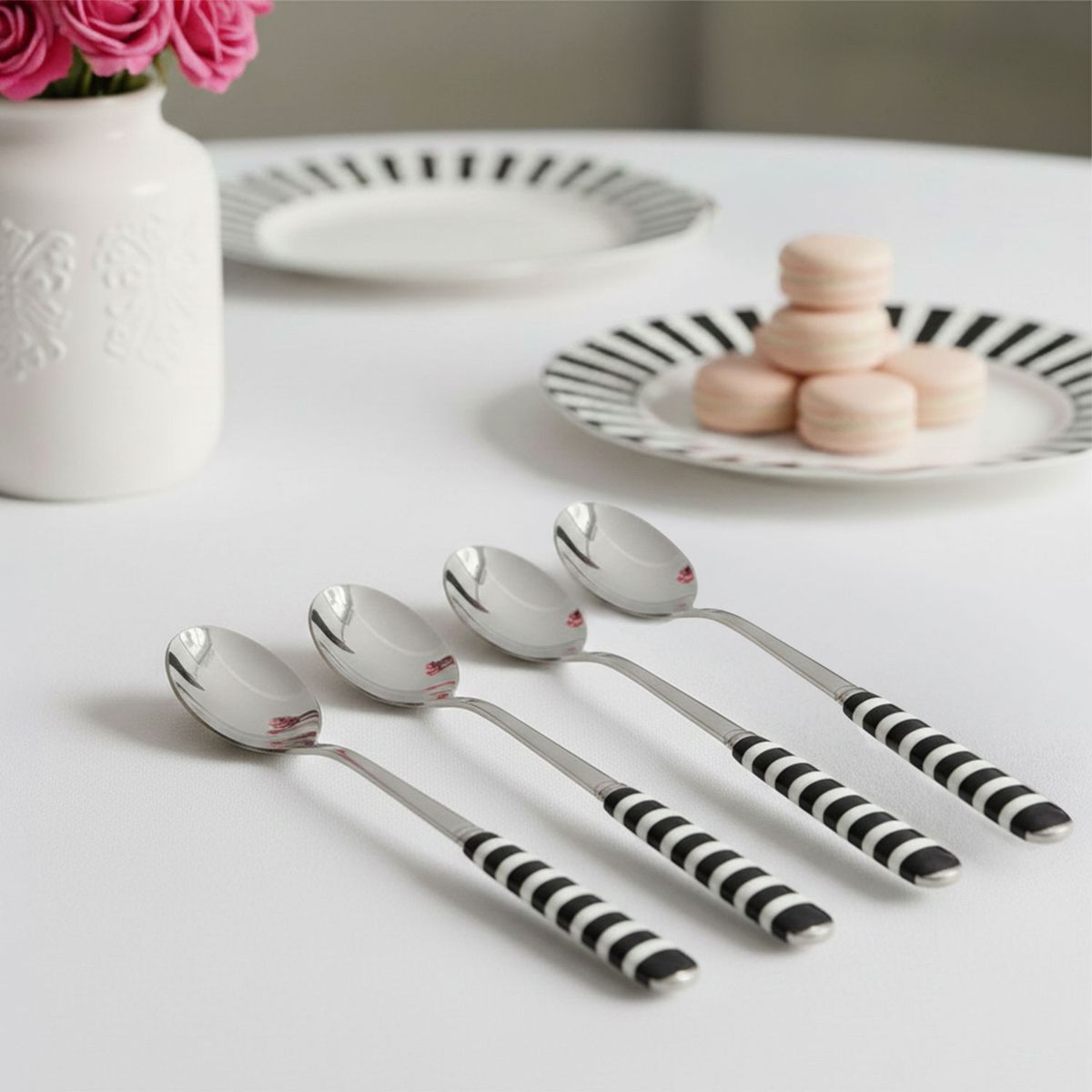 ROBERTA ALLEN - Set 4 Cucharas Postre Roberta Allen