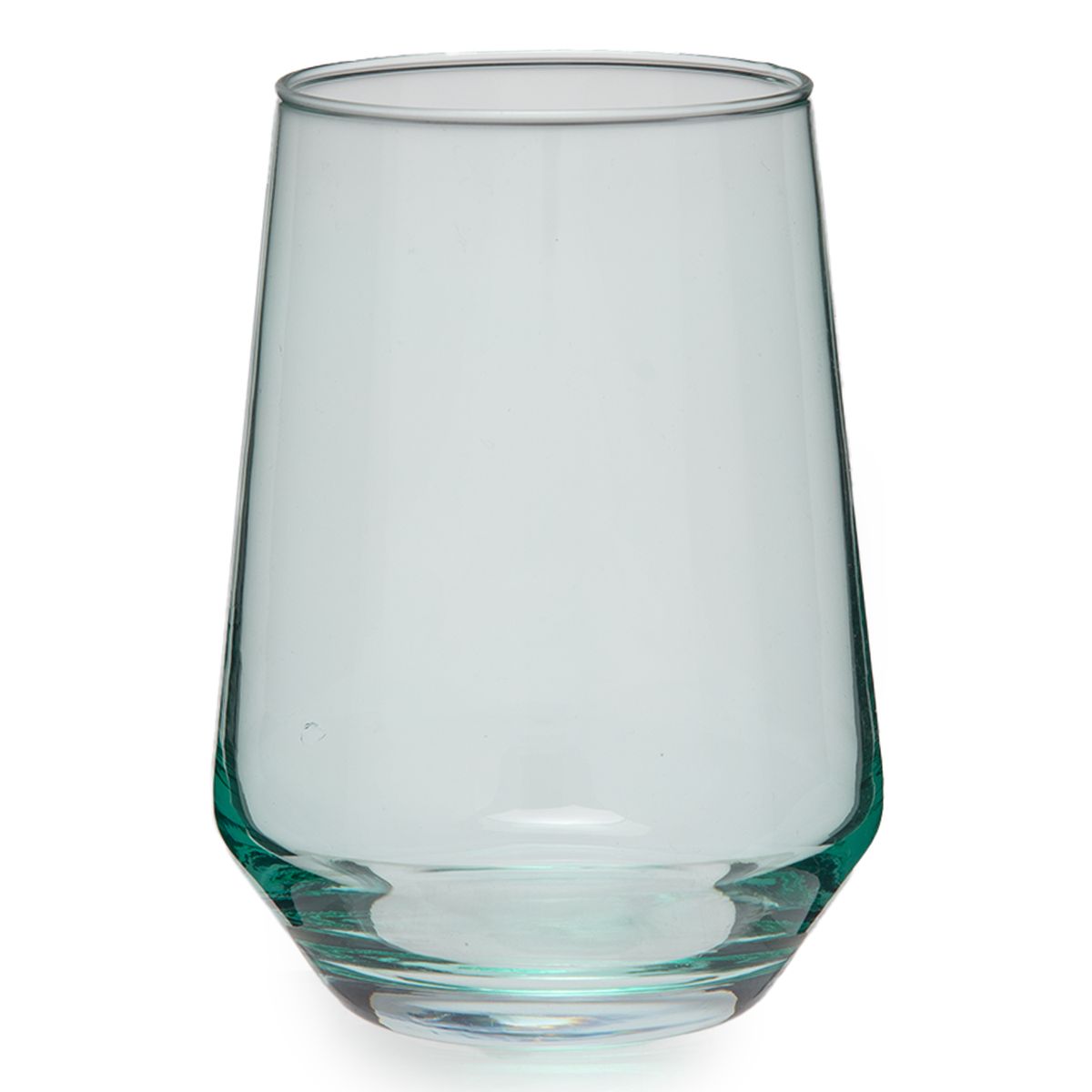 MICA - Set 4 Vasos Cortos Vidrio 410 ml Turquesa Joy Color Play Mica
