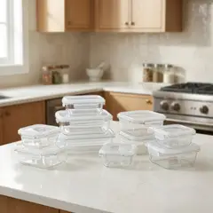 MICA - Set 10 Contenedores Herméticos Vidrio Con Tapa