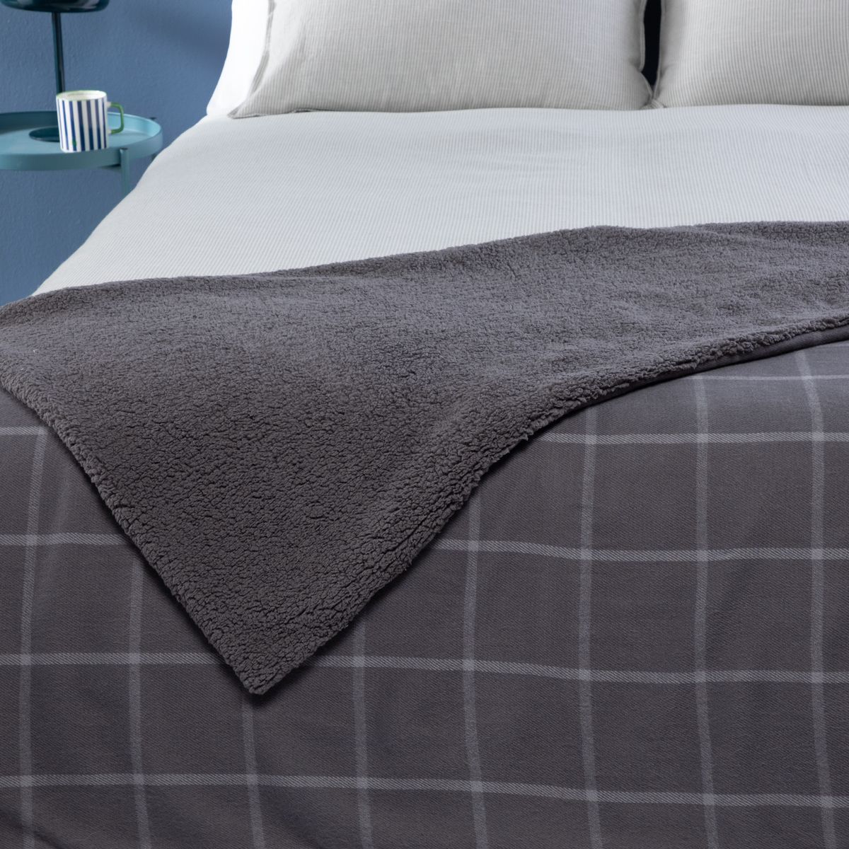 BENETTON - Manta Plaid Gris 130X150 Cm Benetton