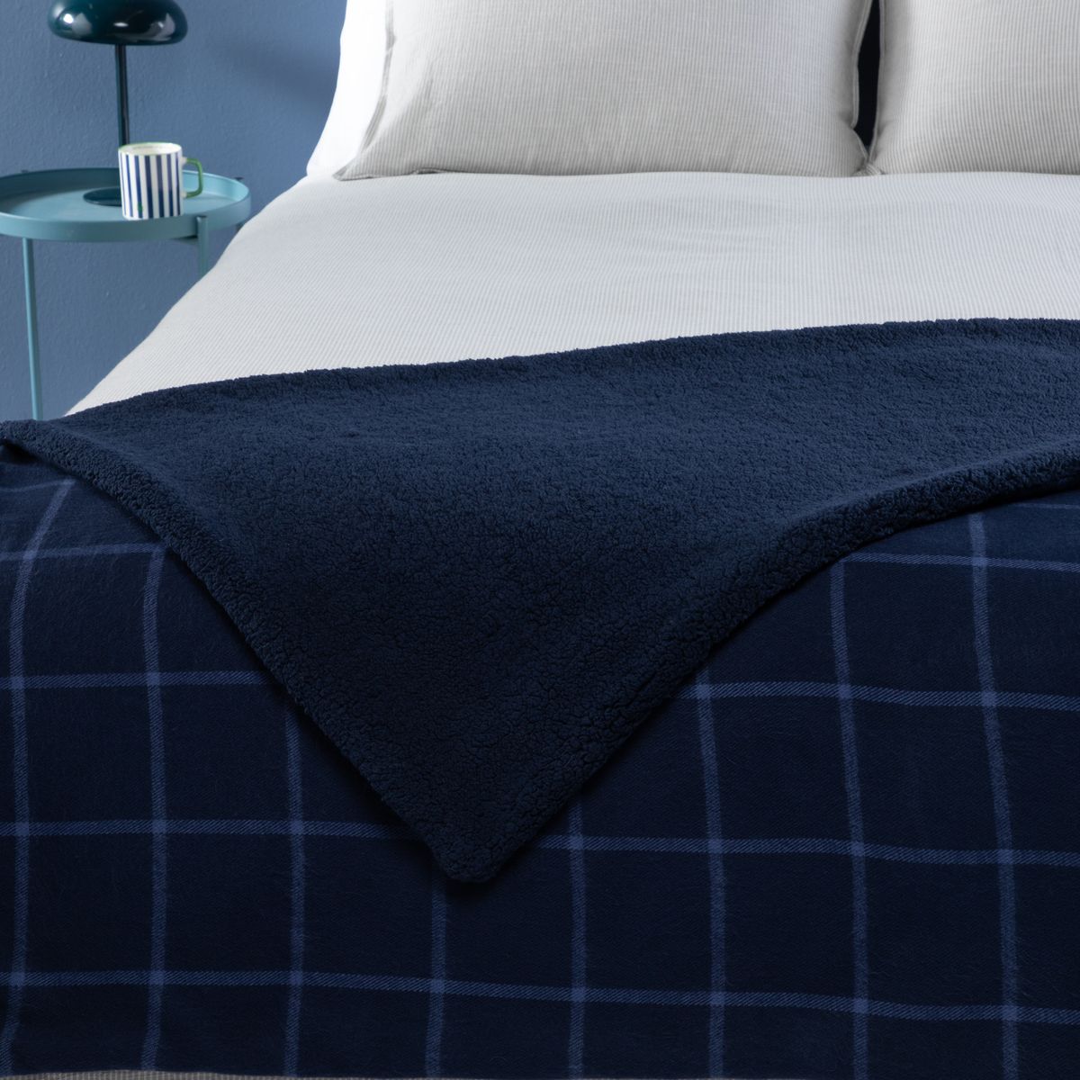 BENETTON - Manta Plaid Azul 130X150 Cm Benetton