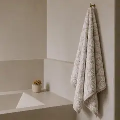 BASEMENT HOME - Toalla Comb 100% Algodón Gris