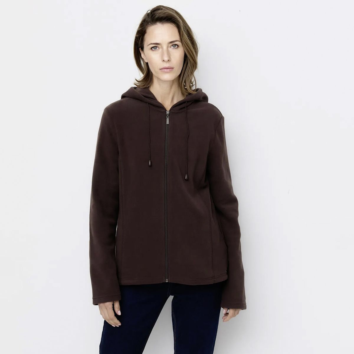 NEWPORT - Polerón Newport Fleece Liso Mujer Con Gorro