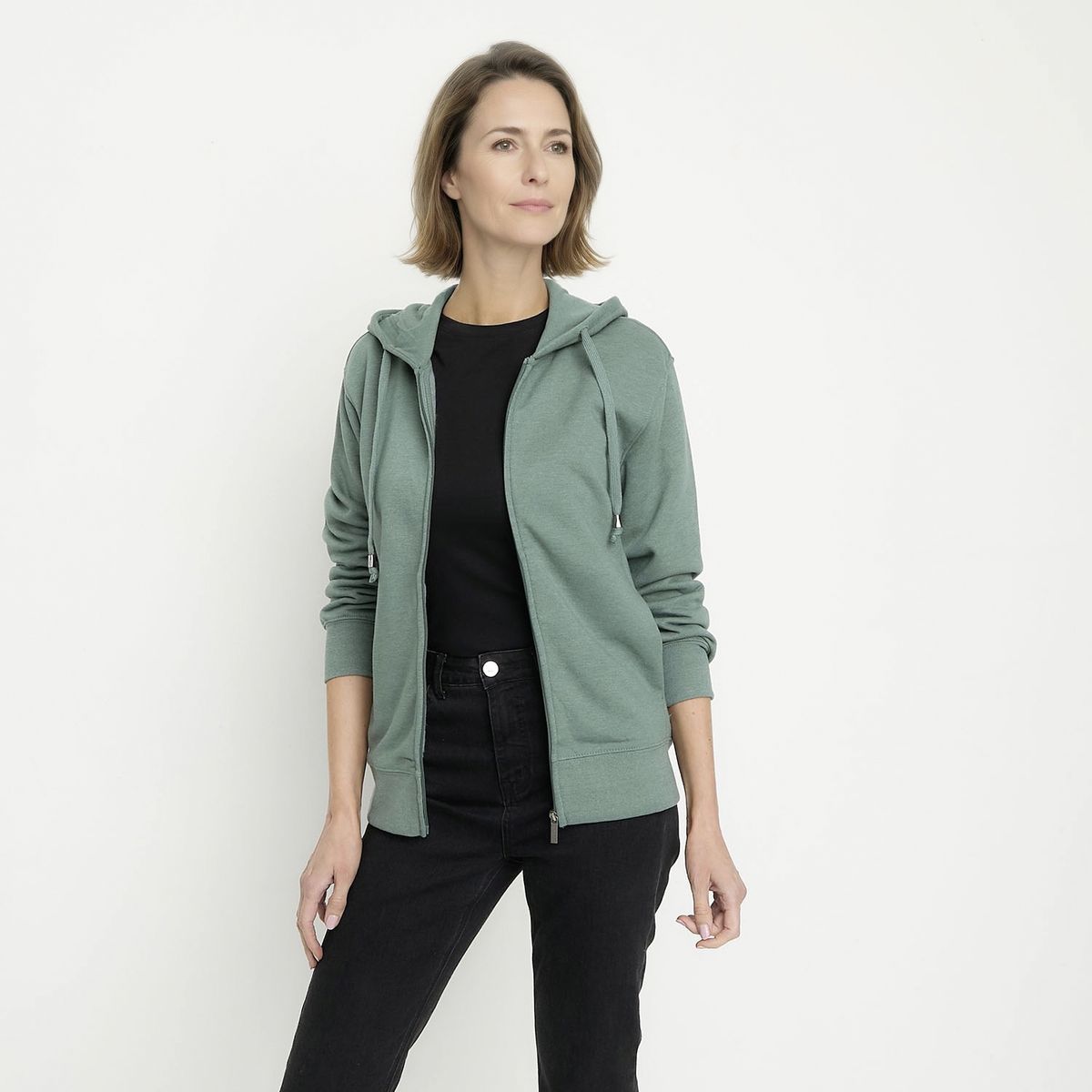 NEWPORT - Polerón Newport Algodón Mujer Manga Larga con Gorro