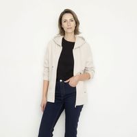 Polerón Algodón Mujer Manga Larga con Gorro