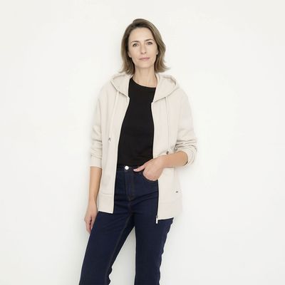 Imagen 1 del producto Polerón Algodón Mujer Manga Larga con Gorro