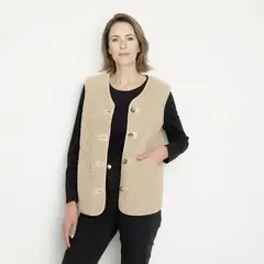NEWPORT - Chaqueta Borreguito Sin Mangas Mujer
