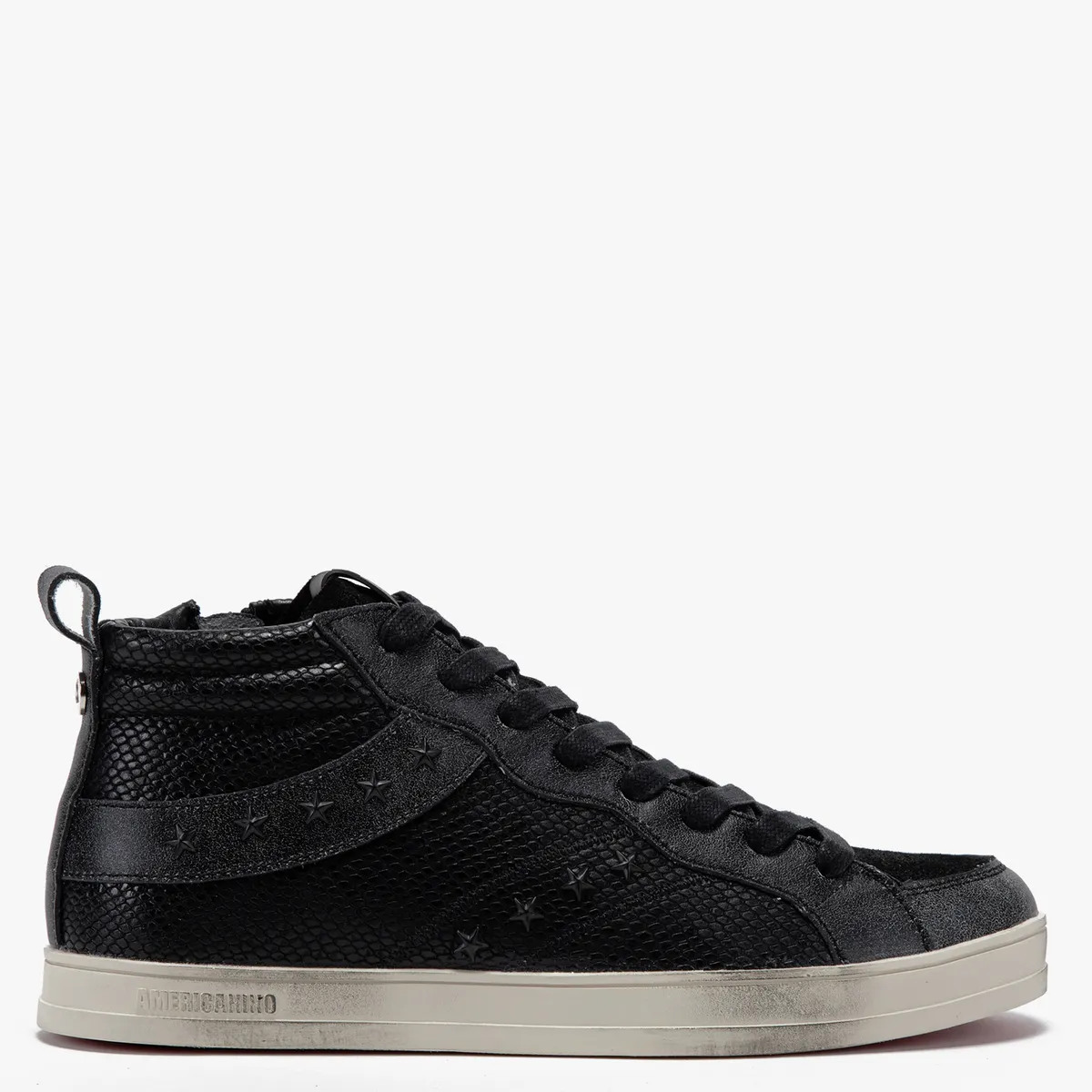 AMERICANINO - Zapatilla Urbana Mujer Cuero Negro Americanino