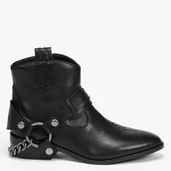 AMERICANINO - Botín Mujer Cuero Negro