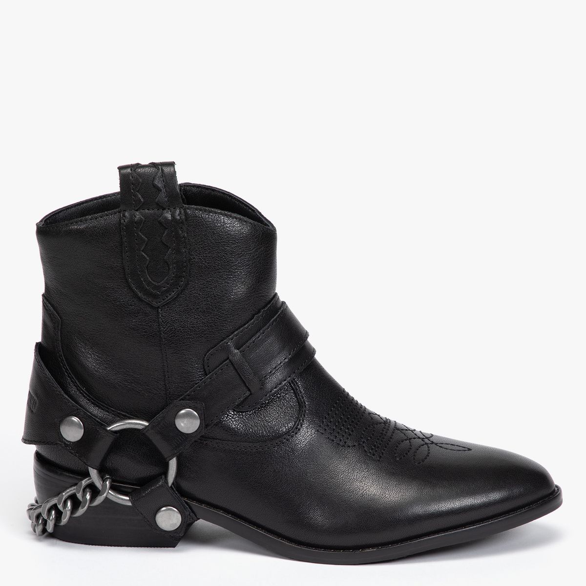 AMERICANINO - Botín Mujer Cuero Negro Americanino