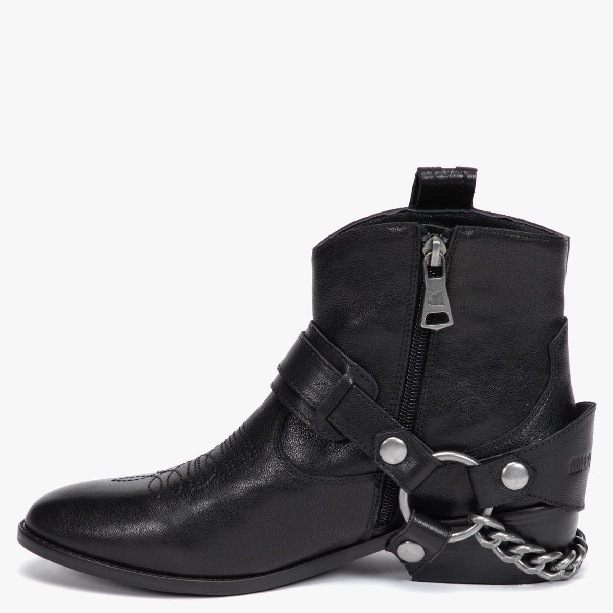 AMERICANINO - Botín Mujer Cuero Negro Americanino