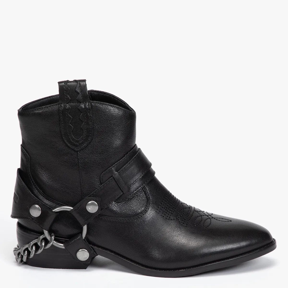 AMERICANINO - Botín Mujer Cuero Negro Americanino