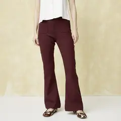 UNIVERSITY CLUB - Pantalón Regular Tiro Alto Mujer