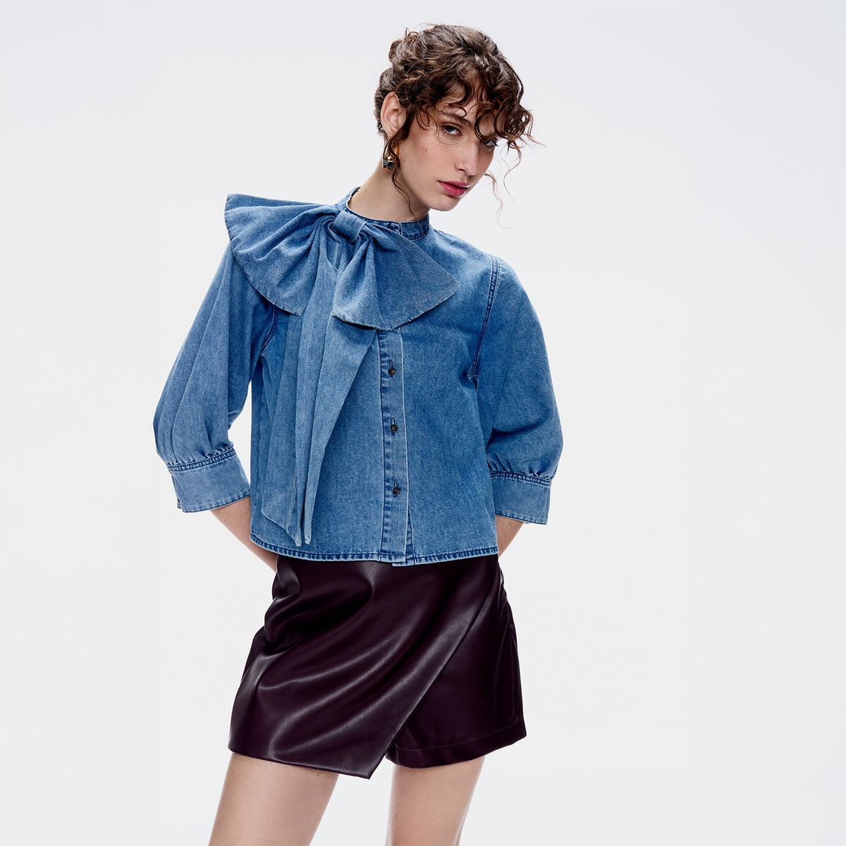 BASEMENT - Falda Short Cuero Effect Mujer Basement