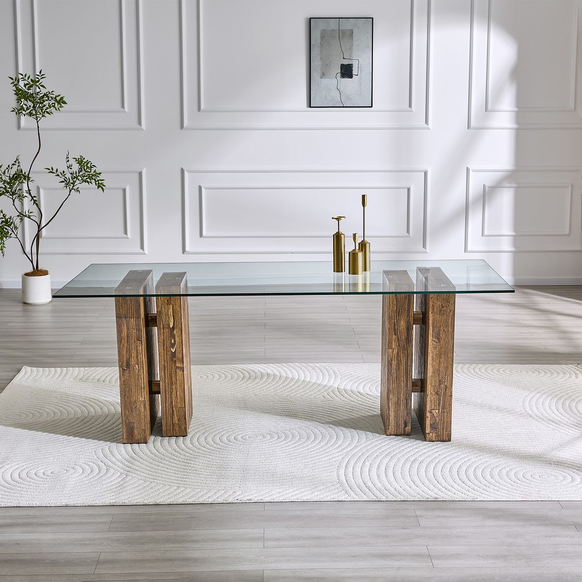 BASEMENT HOME - Mesa de Comedor Vidrio Sintra 210 cm Basement Home
