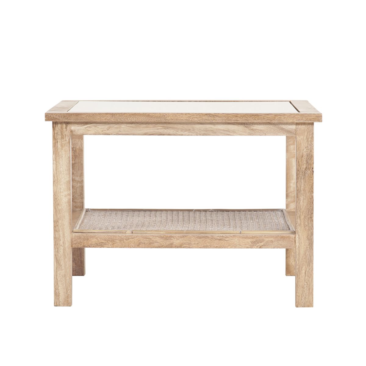 ROBERTA ALLEN - Mesa Lateral Bali Vidrio Rattan Roberta Allen