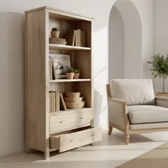 ROBERTA ALLEN - Estante Bali 3 Estantes 2 Cajones